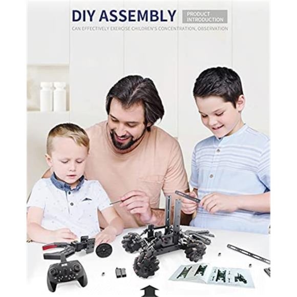 Smart Robot Arm Kit,2-in 1 Science Kits with 4-DOF Robotic Car for Kids Ages 8+ - Picture 3 of 6